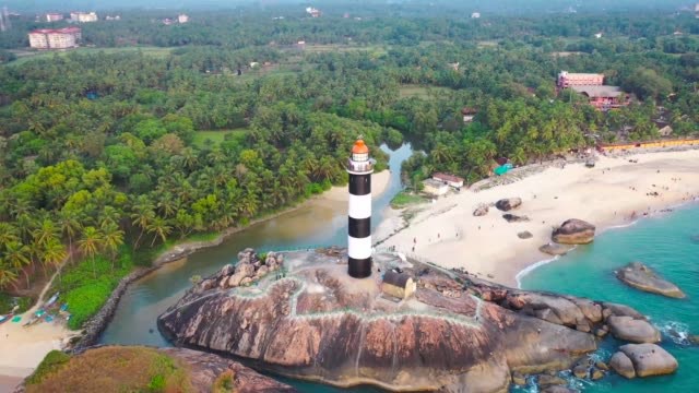 Kaup Beach Lighthouse Drone View