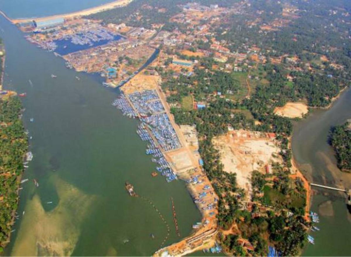 Malpe Fisheries Harbour Udyavara Rivulet Ariel View