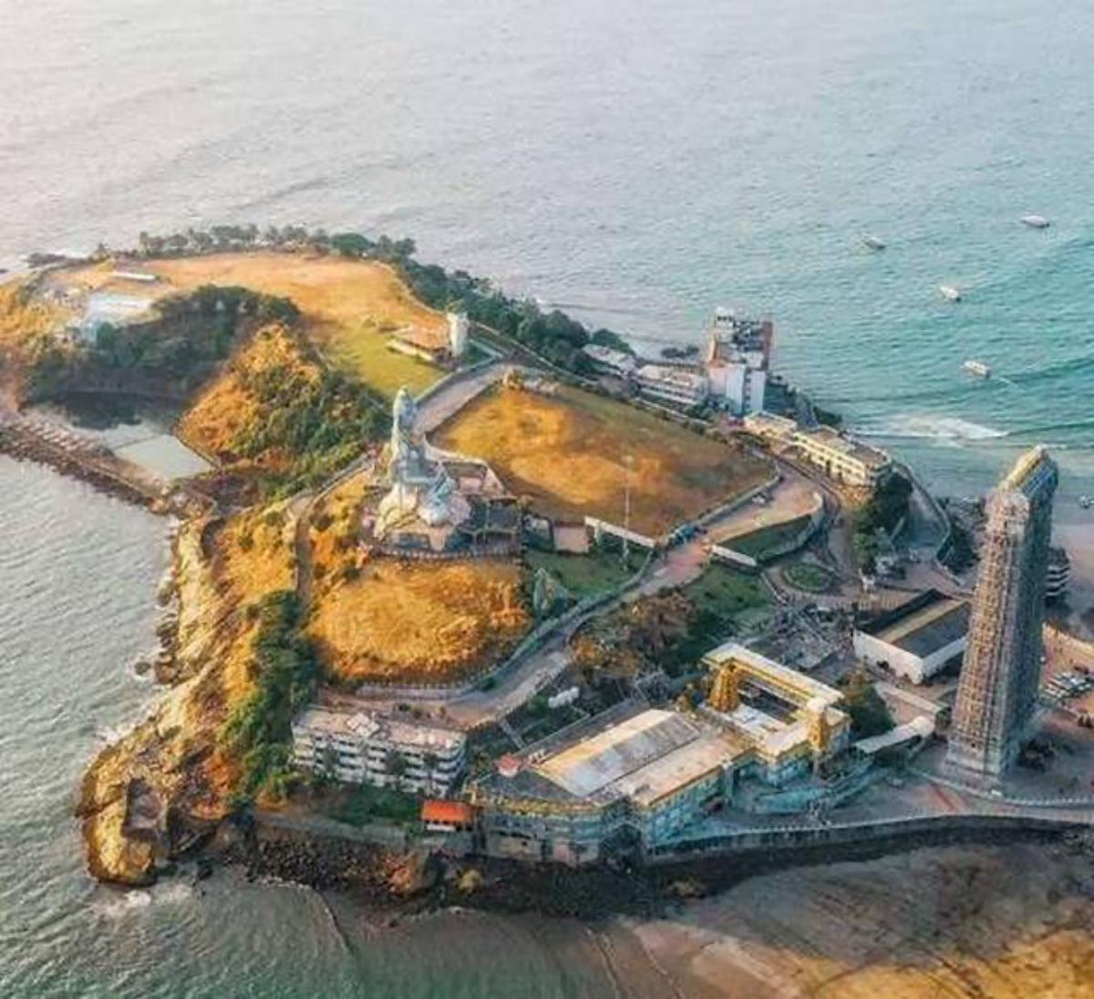 Murudeshwara Temple Aerial View