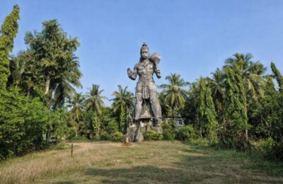 Prasanna Anjaneya Temple Front With Grass View Kundapura Travel Places