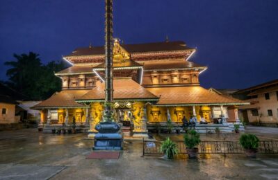 Shri Mahishamardini Temple Kadiyali Front Night View Travel Places