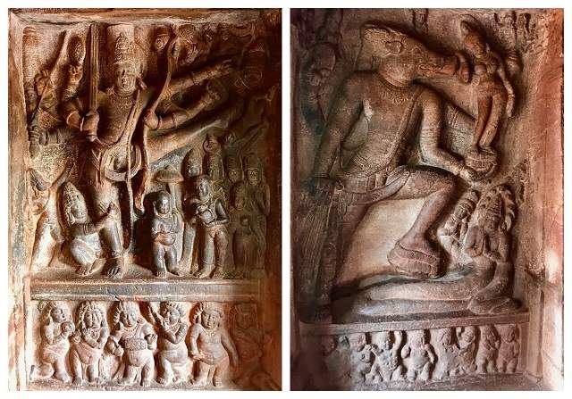 Vishnu As Vamana And Varaha Cave 2 Badami Cave Temple